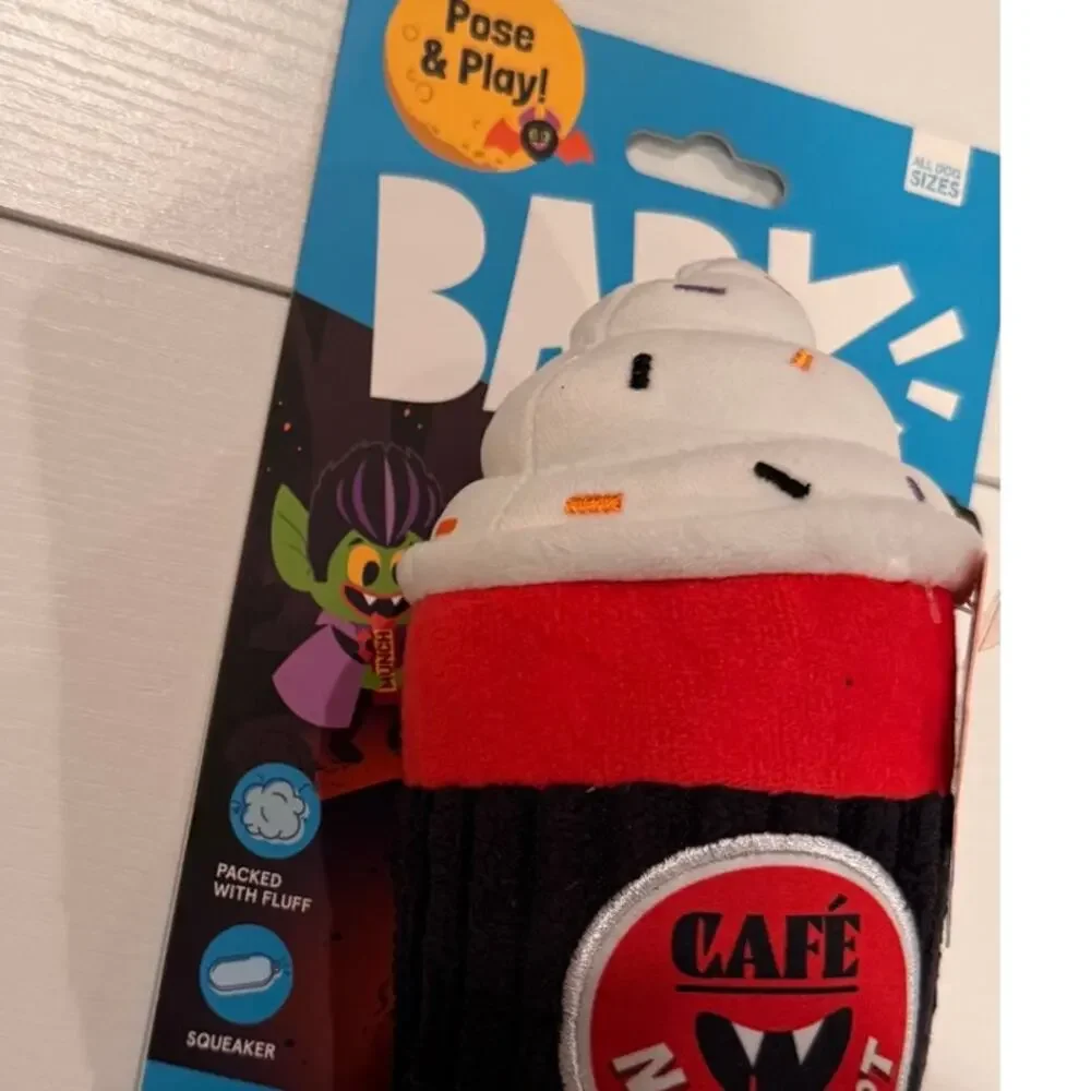 Bark Halloween Cappuccino Plush Dog Toy NEW